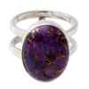 Purple Composite Turquoise Sterling Silver Ring 'Purple Island'