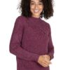 Raspberry Alpaca Blend Pullover Sweater with Knit Motifs 'Raspberry Revel'