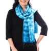 Silk Tie Dye Scarf from Thailand 'Azure Mystique' Silk Tie Dye Scarf from Thailand 'Azure Mystique'