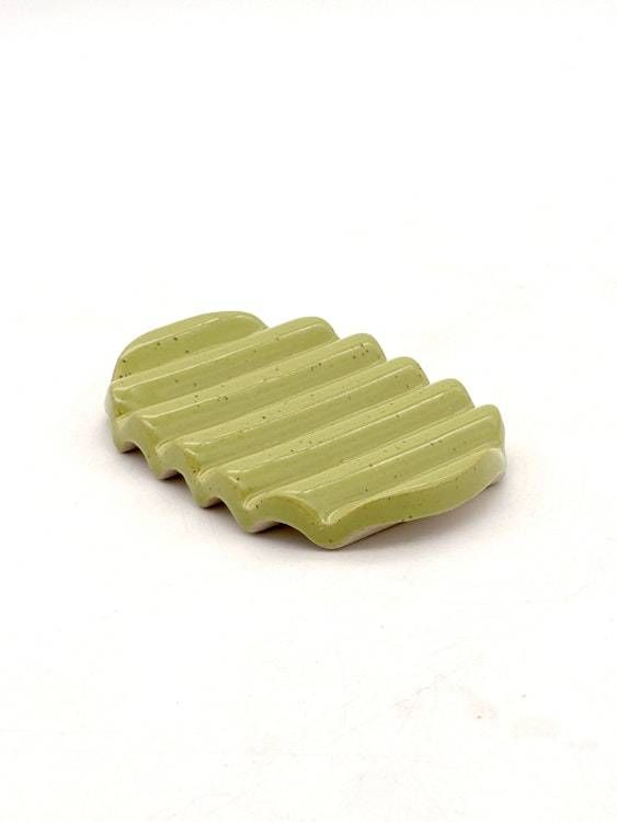 Squiggle Soap Dish in Green Limes Squiggle Soap Dish in Green Limes