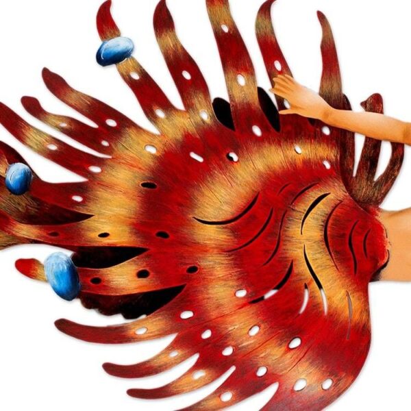Steel Wall Decor of Merman with Lionfish Tail from Mexico 'Lionfish Merman' Steel Wall Decor of Merman with Lionfish Tail from Mexico 'Lionfish Merman'