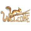 Steel Welcome Sign Outdoor Living 'Busy Squirrel'