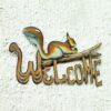 Steel Welcome Sign Outdoor Living 'Busy Squirrel'