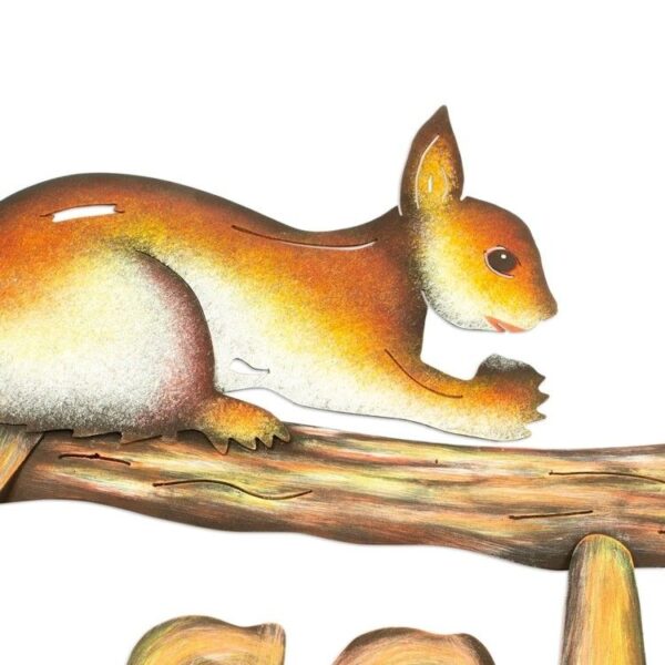 Steel Welcome Sign Outdoor Living 'Busy Squirrel'