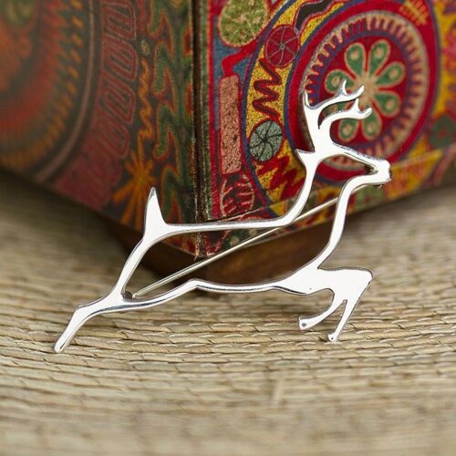 Sterling Silver Brooch Pin Taxco Artisan Jewelry 'Deer Protector' Sterling Silver Brooch Pin Taxco Artisan Jewelry 'Deer Protector'