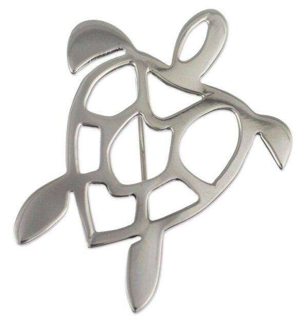 Sterling Silver Brooch Pin Taxco Artisan Jewelry 'Soulful Turtle'