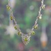 Traditional 11-Carat Natural Pear Peridot Link Necklace 'Mughal Luck'