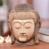 World Peace Project Hand-Carved Wood Buddha Sculpture, Bali 'Enlightenment Peace'
