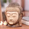 World Peace Project Hand-Carved Wood Buddha Sculpture, Bali 'Enlightenment Peace'